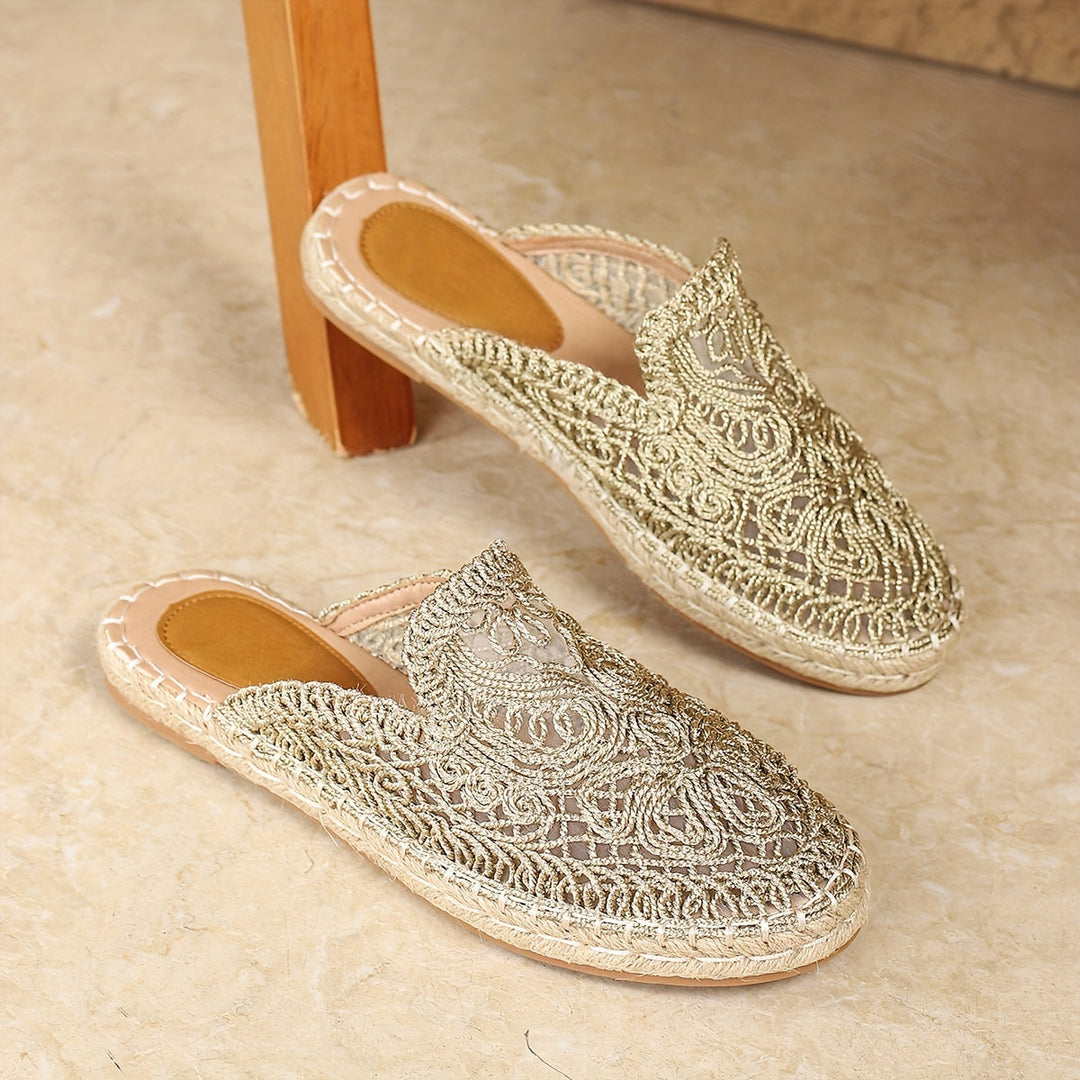 Bonnie | Vävd Slip-On Mules