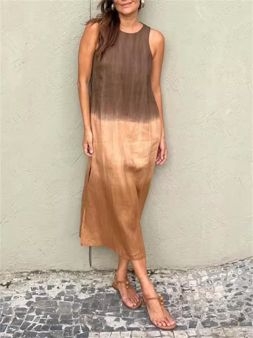 Katie | Ärmlös Rundhalsad Sommarklänning