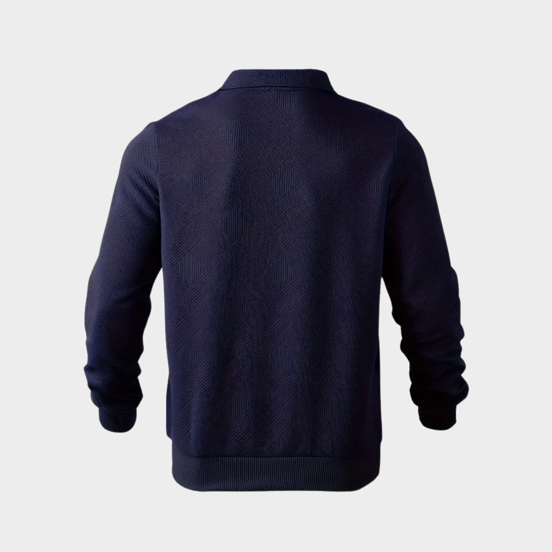 Hudson | Texturerad Halvdraget Pullover