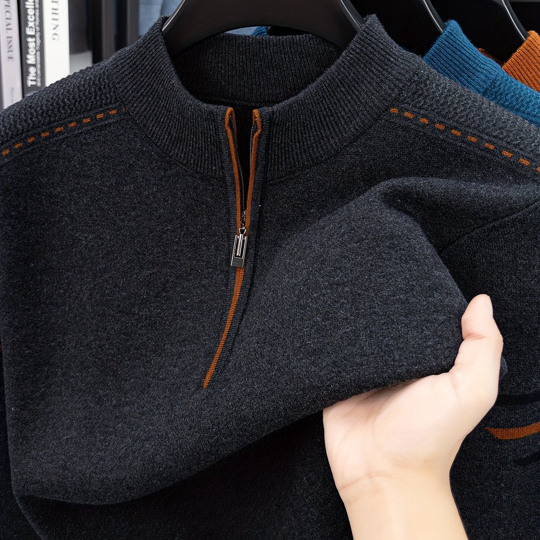 Nathan | Halvdraget Mock Neck Tröja