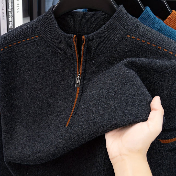 Nathan | Halvdraget Mock Neck Tröja