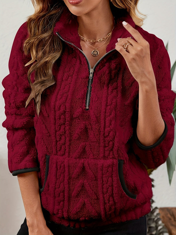 Delilah | Mysig Halvdragkedja Pullover