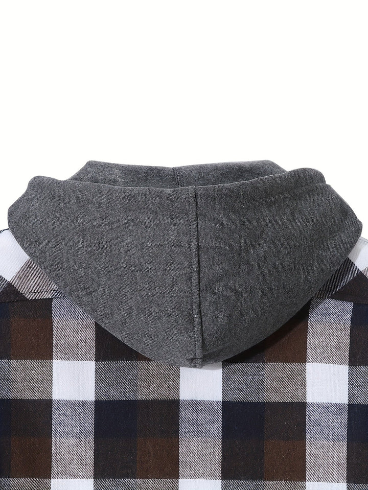 Braxton | Rutig Hoodie Skjorta