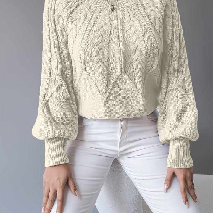 Sabine | Kabelstickad Lanternärmtröja