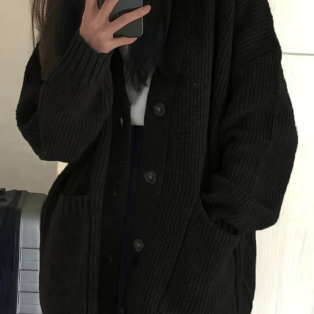 Maisie | Avslappnad Knapplång Cardigan