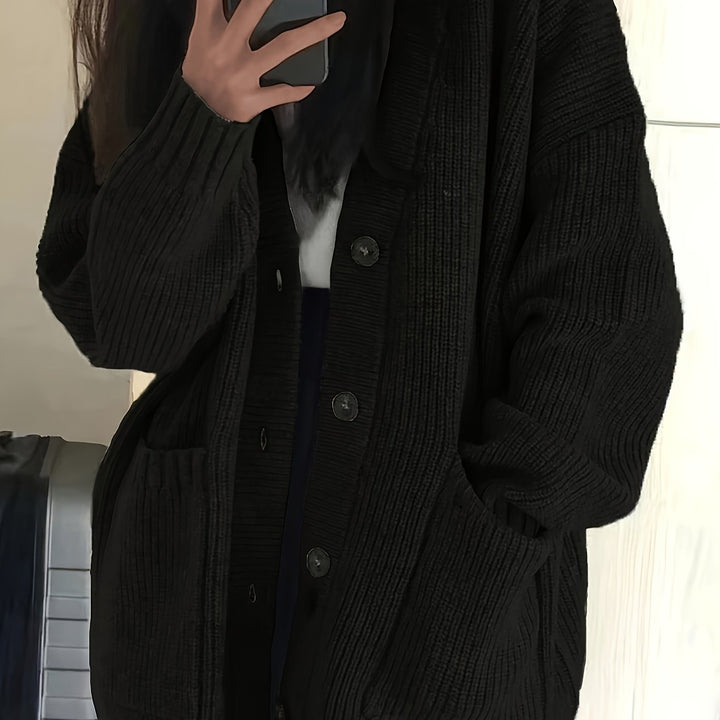 Maisie | Avslappnad Knapplång Cardigan