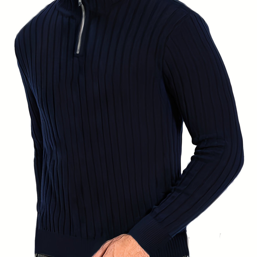 Thatcher | Ribbade Kvartzip-Sweater