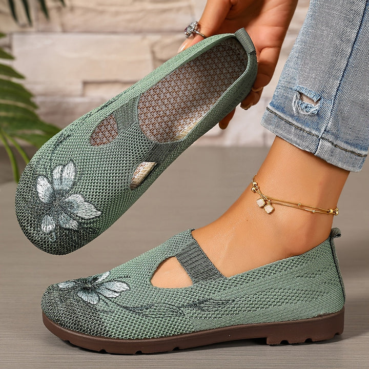 Marjorie | Broderade Slip-On Lätta Skor