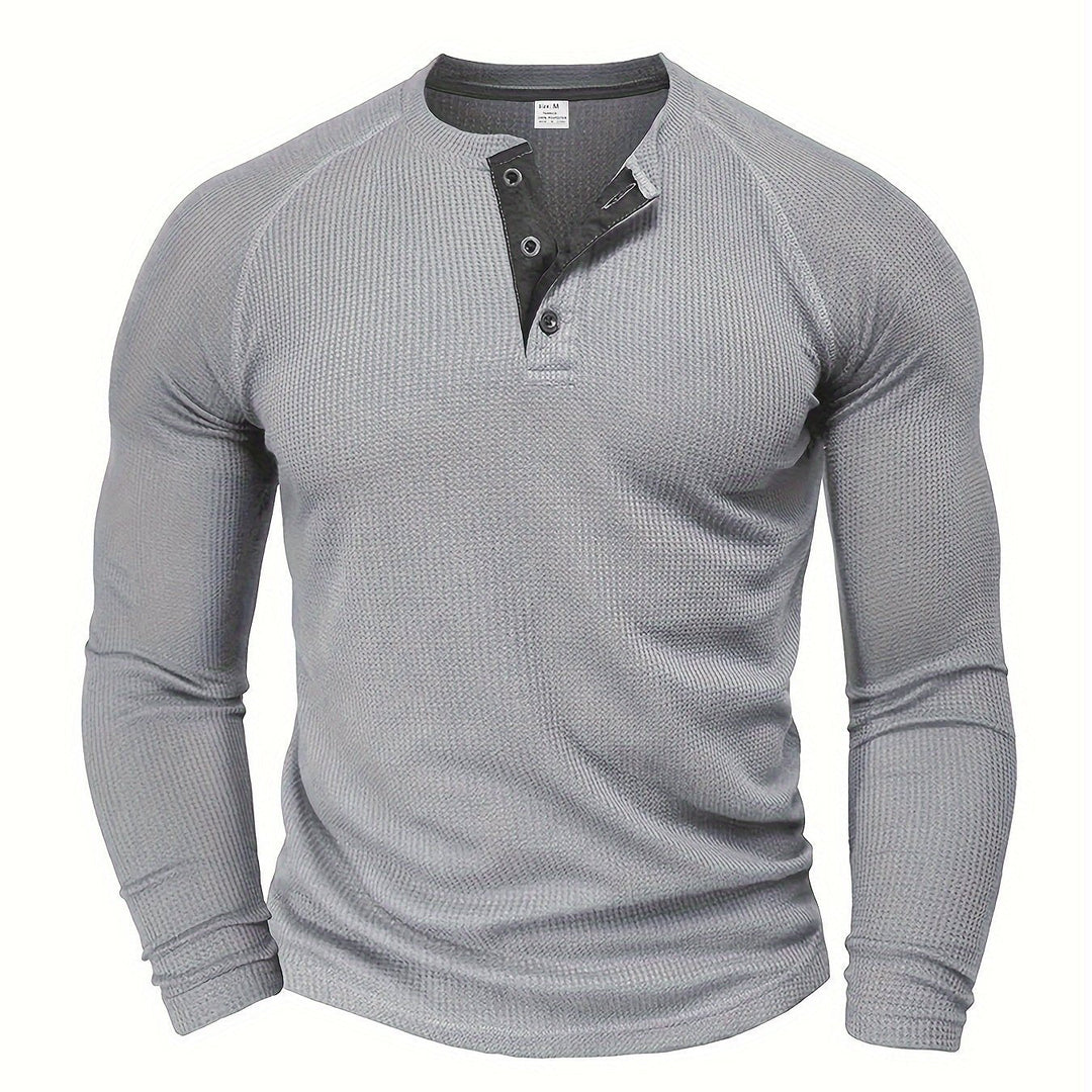 Graham | Klassisk Button Henley Skjorta