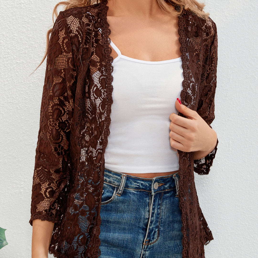 Cassandra | Blommig Öppen Cardigan