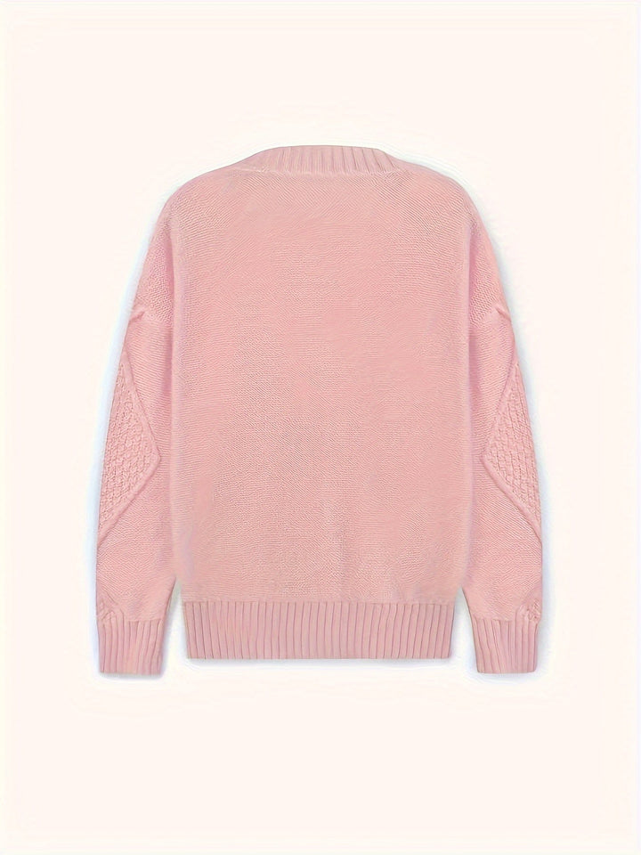 Lucinda | Mysig Kabelstickad Knappcardigan