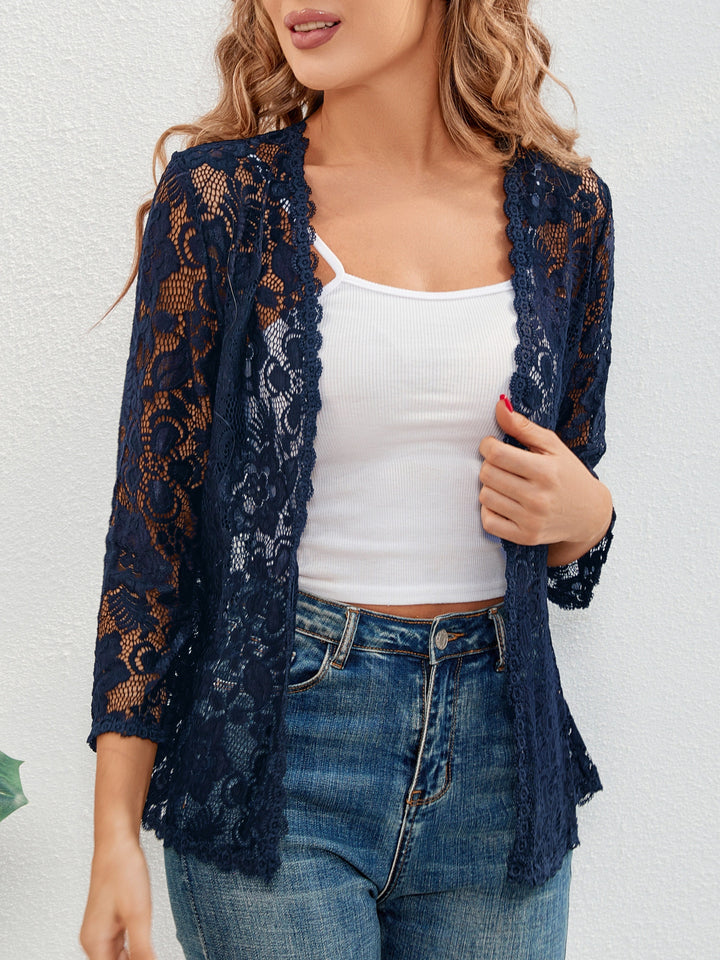 Cassandra | Blommig Öppen Cardigan