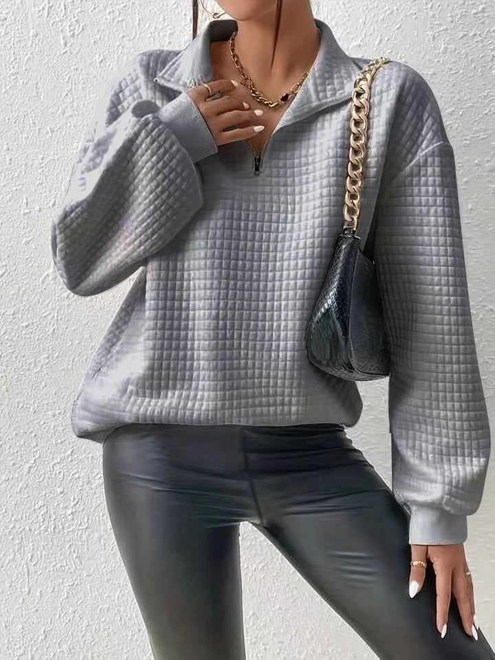 Susanna | Avslappnad Kvartzip-Pullover