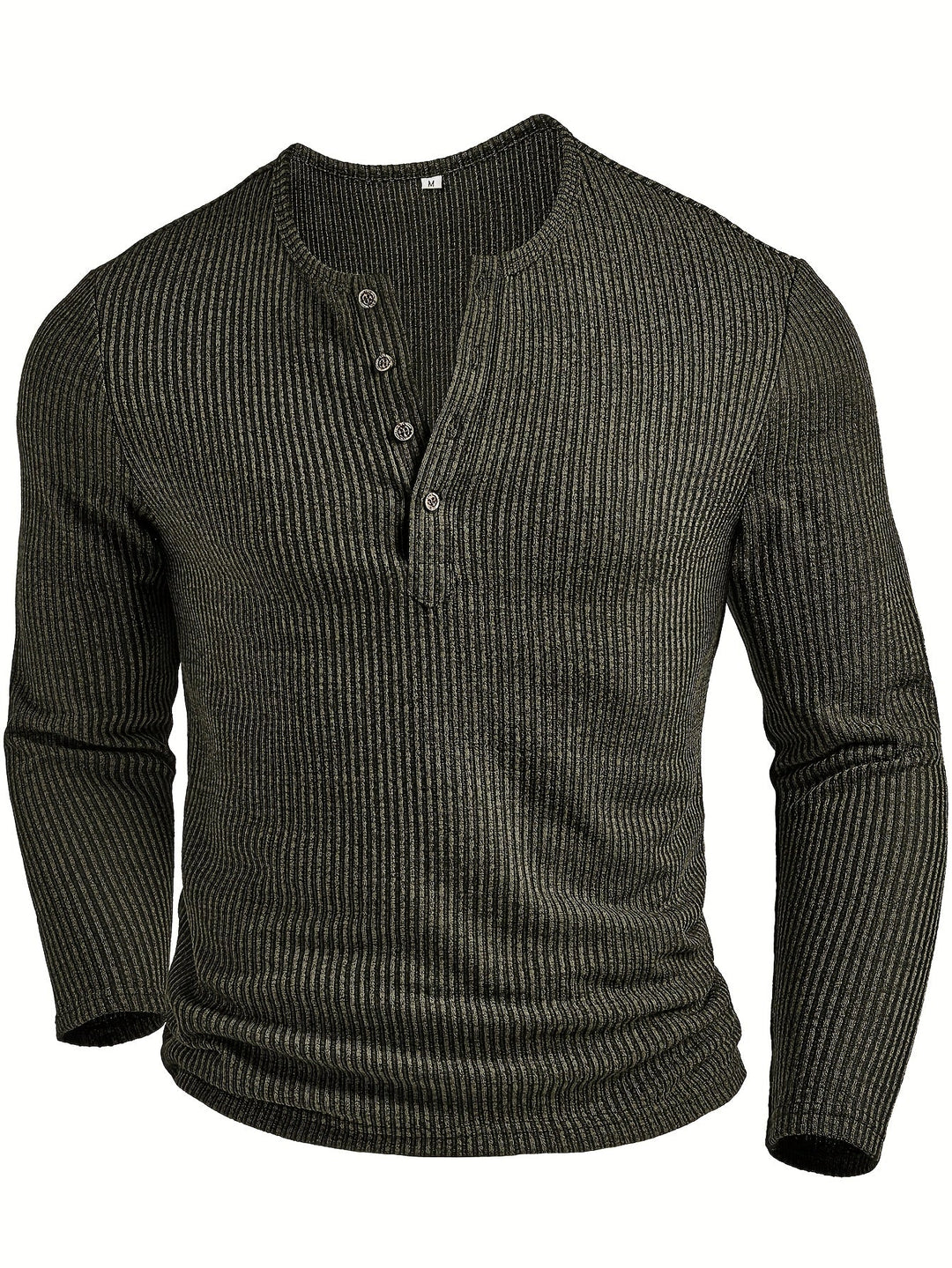 Griffin | Texturerad Ribbad Henley Skjorta