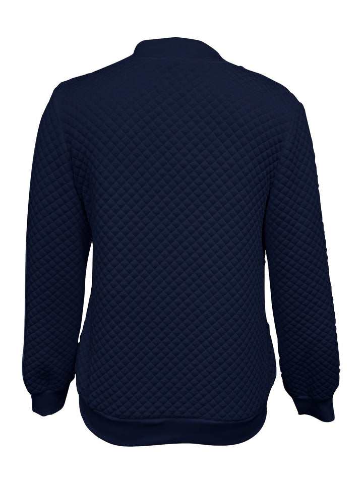 Carolyn | Kviltad-textur Baseballjacka