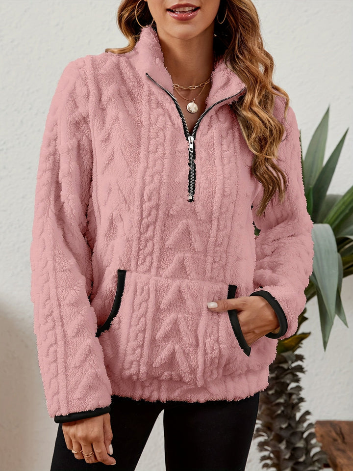 Delilah | Mysig Halvdragkedja Pullover