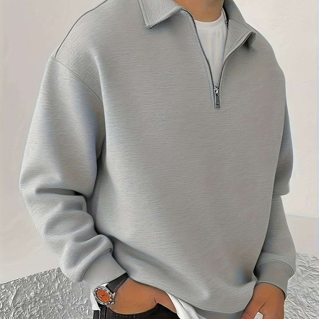 Nathaniel | Mysig Halv-Zip Sweatshirt