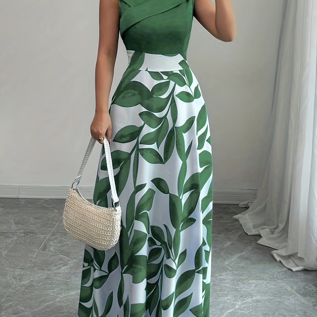 Lucille | Elegant Blommig Maxi Klänning
