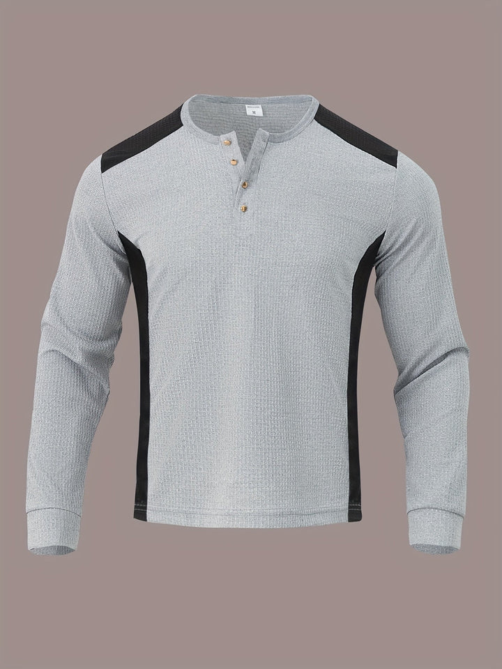 Curtis | Texturerad långärmad Henley