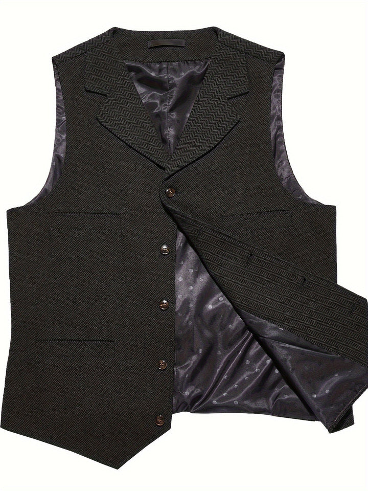 Byron | Raffinerad Herringbone Väst