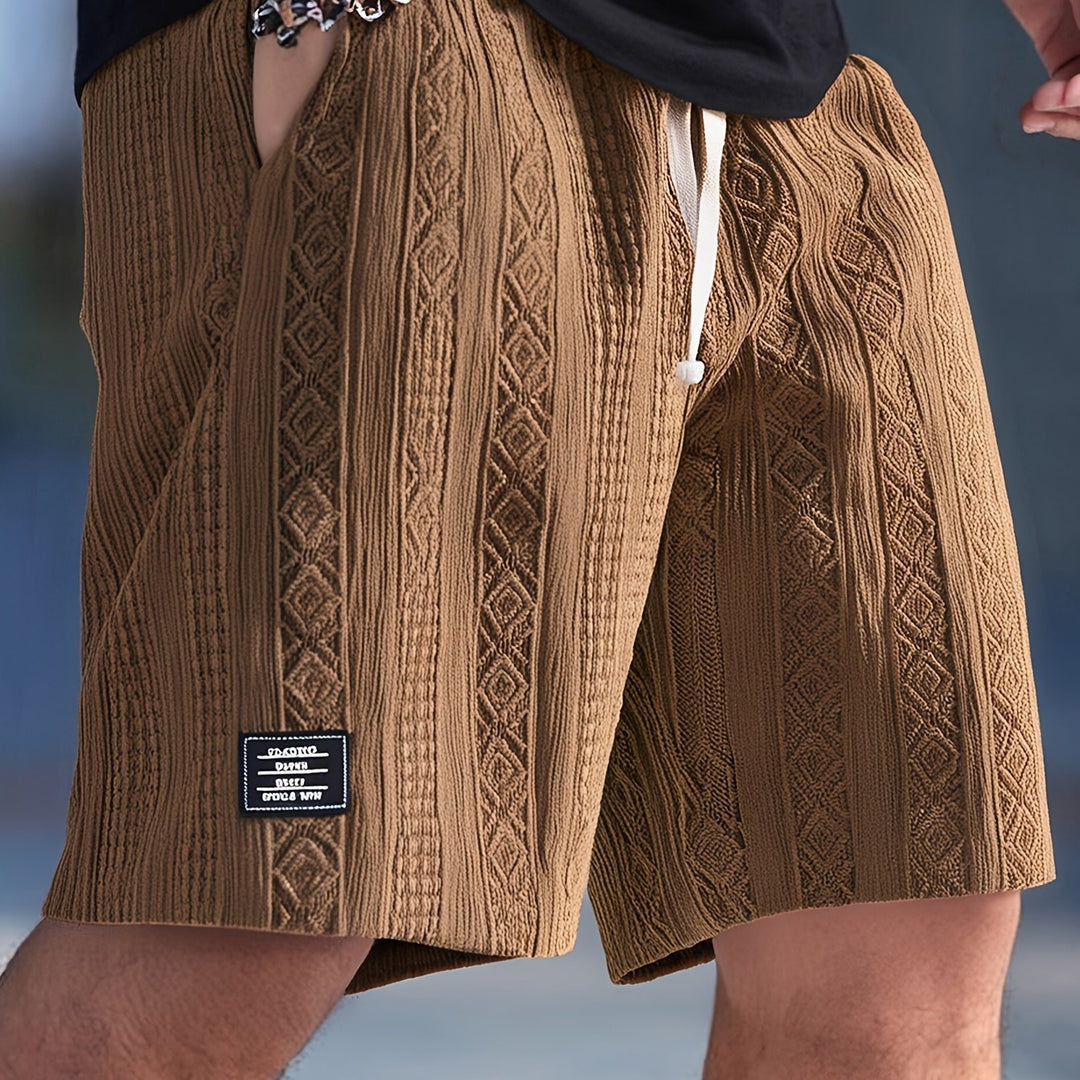 Nolan | Texturerade Drawstring Shorts
