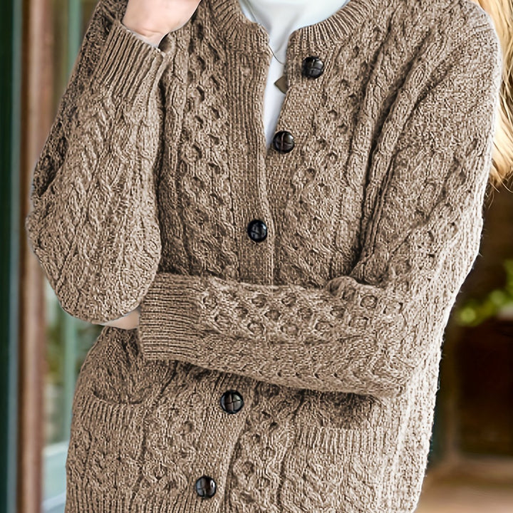 Fern | Texturerad Knapp-Front Kofta