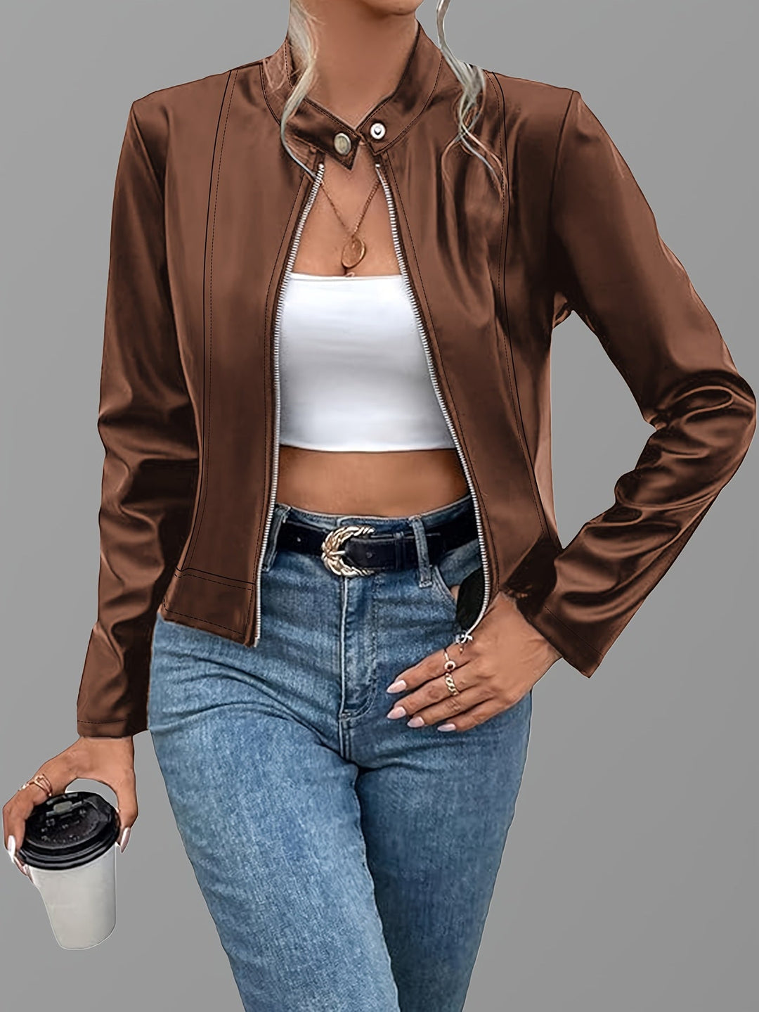 Rosaline | Snygg Zip-Up Jacka