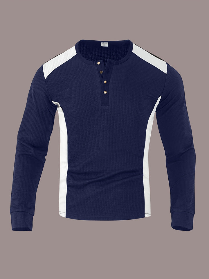 Curtis | Texturerad långärmad Henley