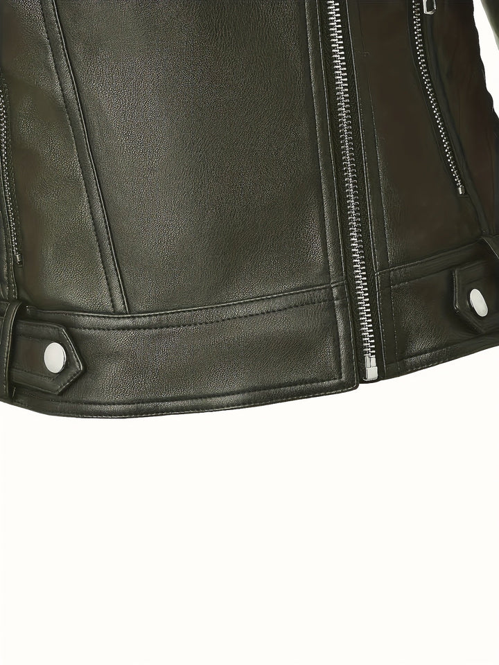Mabel | Skulpterad Zip-Front Moto Jacka