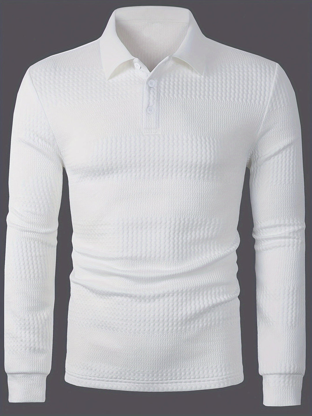 Fletcher | Texturerad långärmad polo