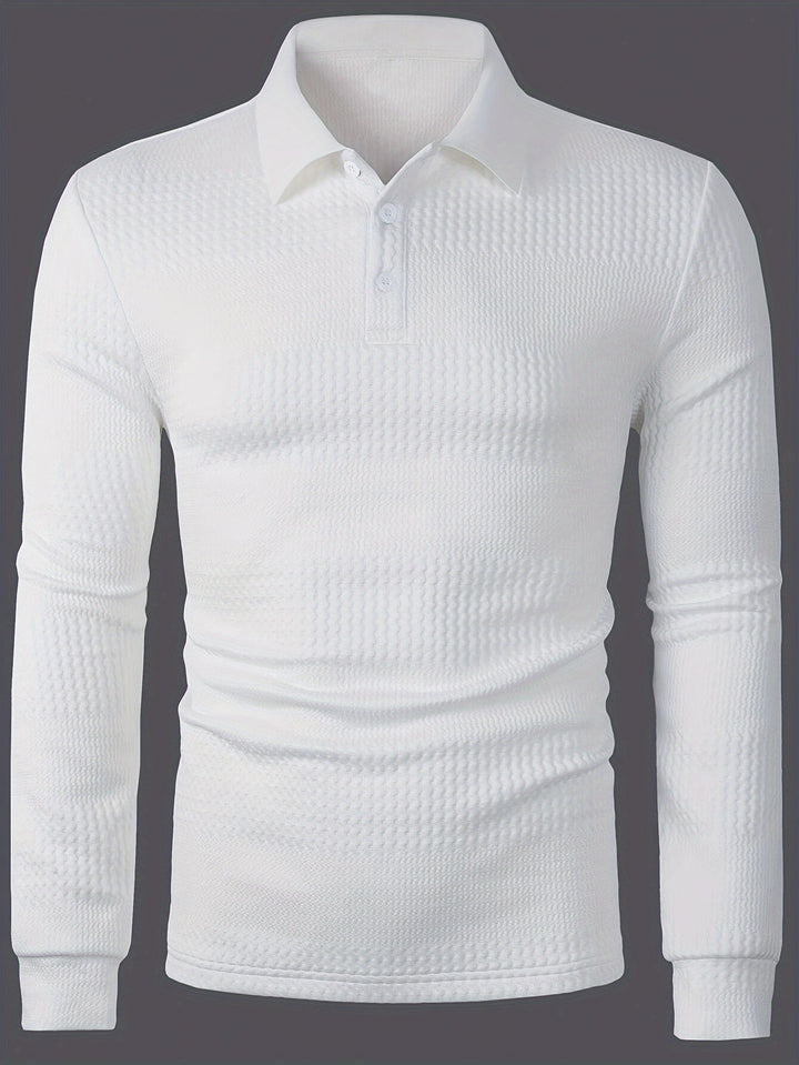 Fletcher | Texturerad långärmad polo