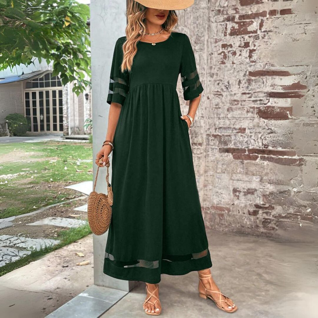 Aubrey | Elegant Midiklänning med Tummy-Smoothing