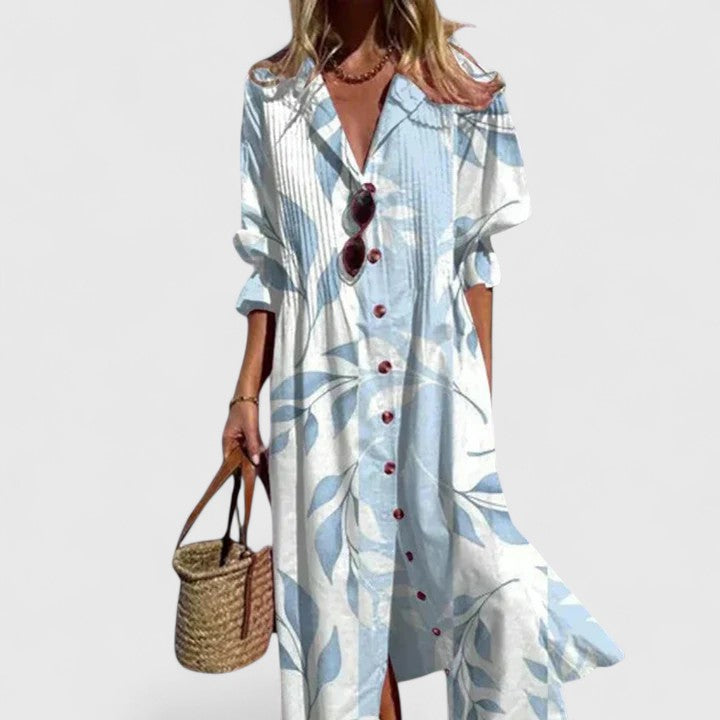 Paula | Elegant Multicolor Boho Klänning