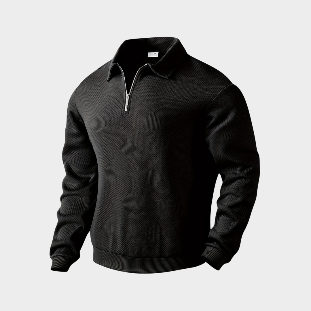 Hudson | Texturerad Halvdraget Pullover