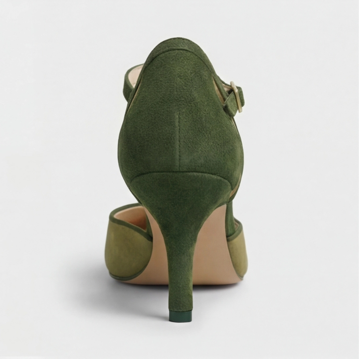 Coralise | Sofistikerade Suede T-Strap Klackar
