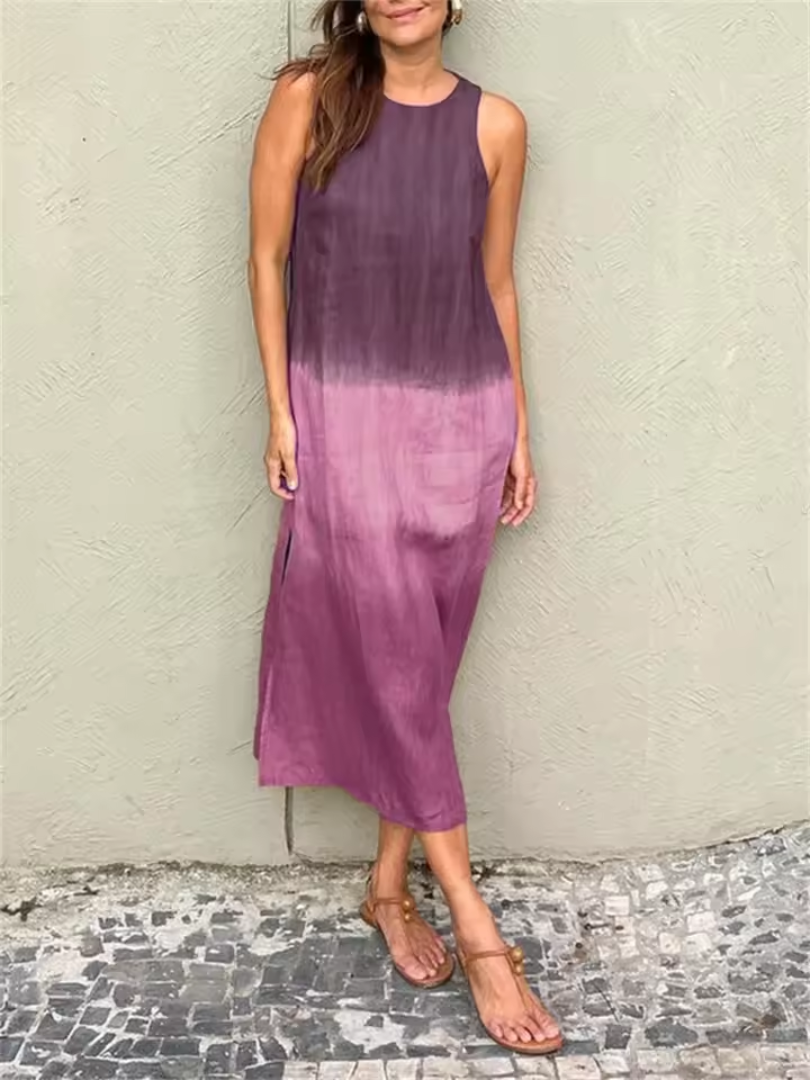 Katie | Ärmlös Rundhalsad Sommarklänning
