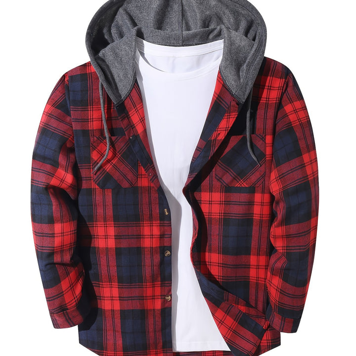Braxton | Rutig Hoodie Skjorta