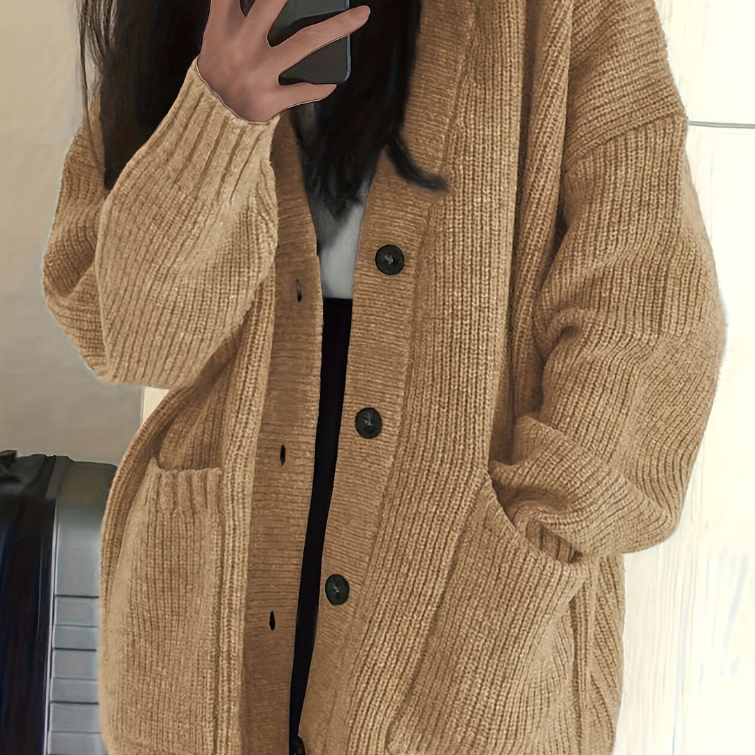 Maisie | Avslappnad Knapplång Cardigan