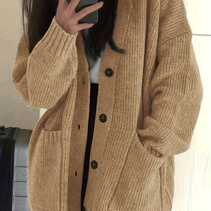 Maisie | Avslappnad Knapplång Cardigan