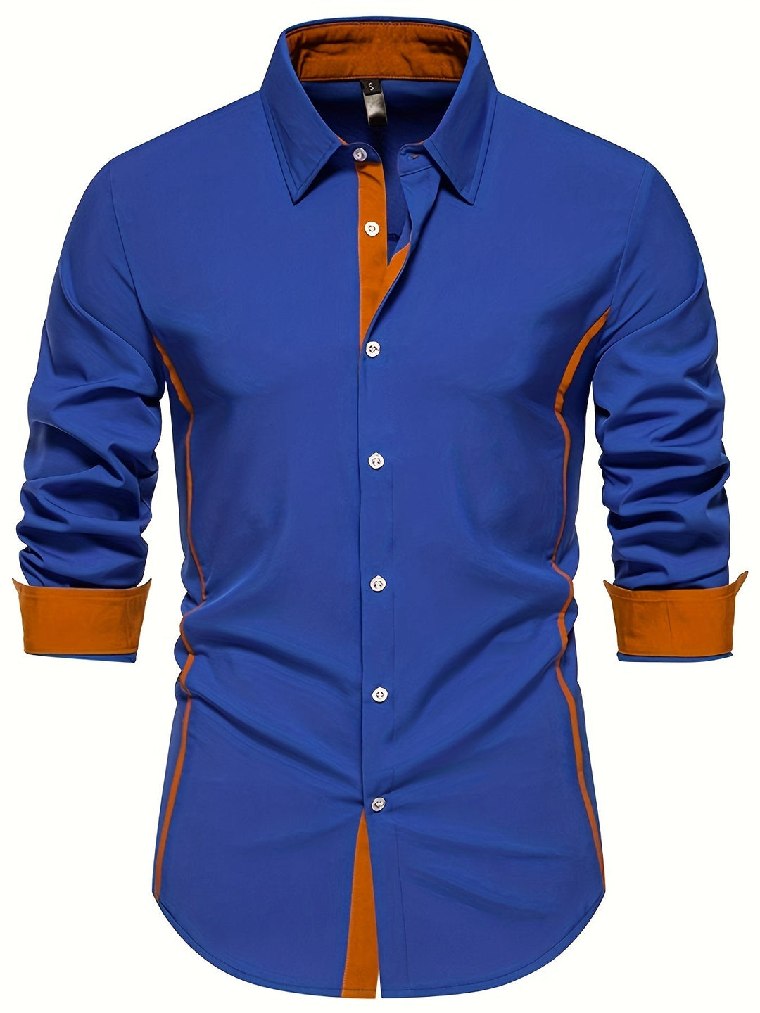 Anthony | Kontrast Trim Button-Up Skjorta