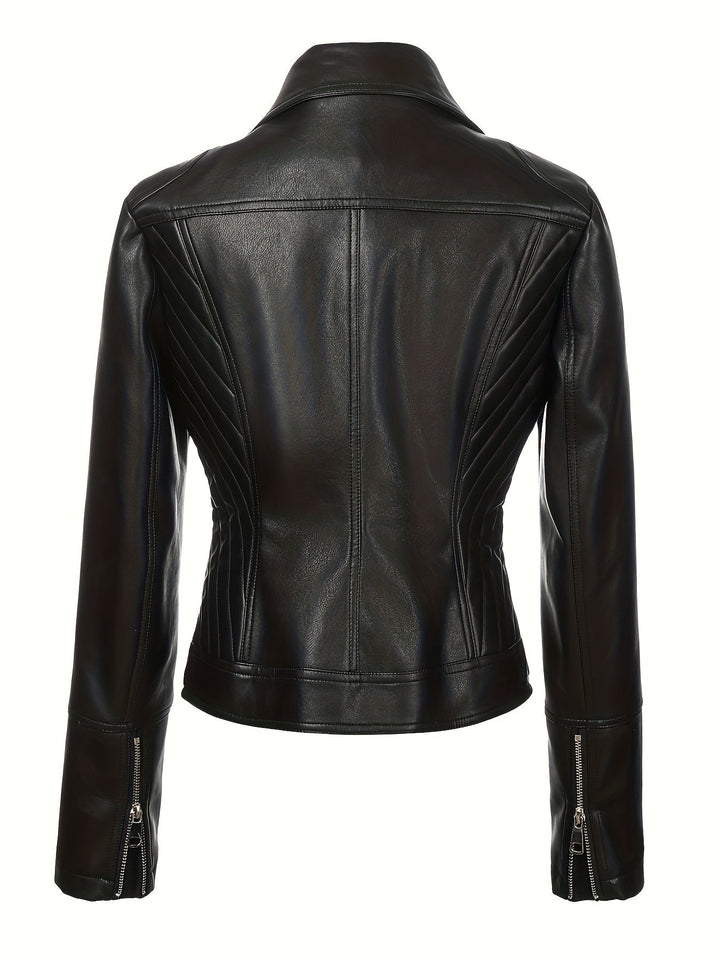 Mabel | Skulpterad Zip-Front Moto Jacka