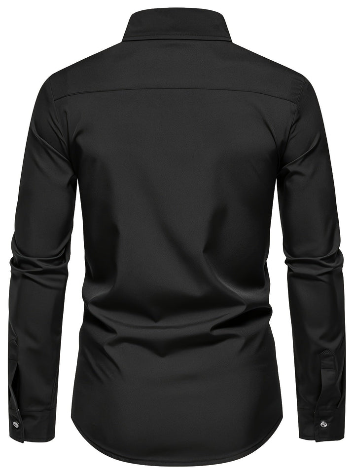Anthony | Kontrast Trim Button-Up Skjorta