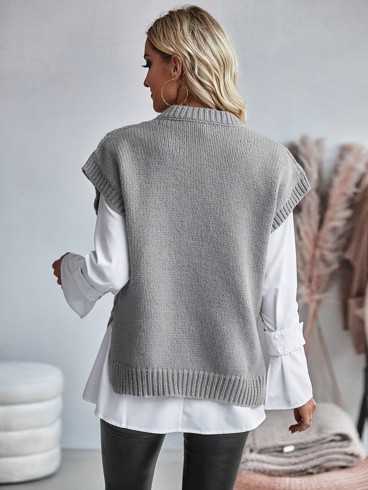 Bridget | Mysig Kabelstickad Tröja Väster