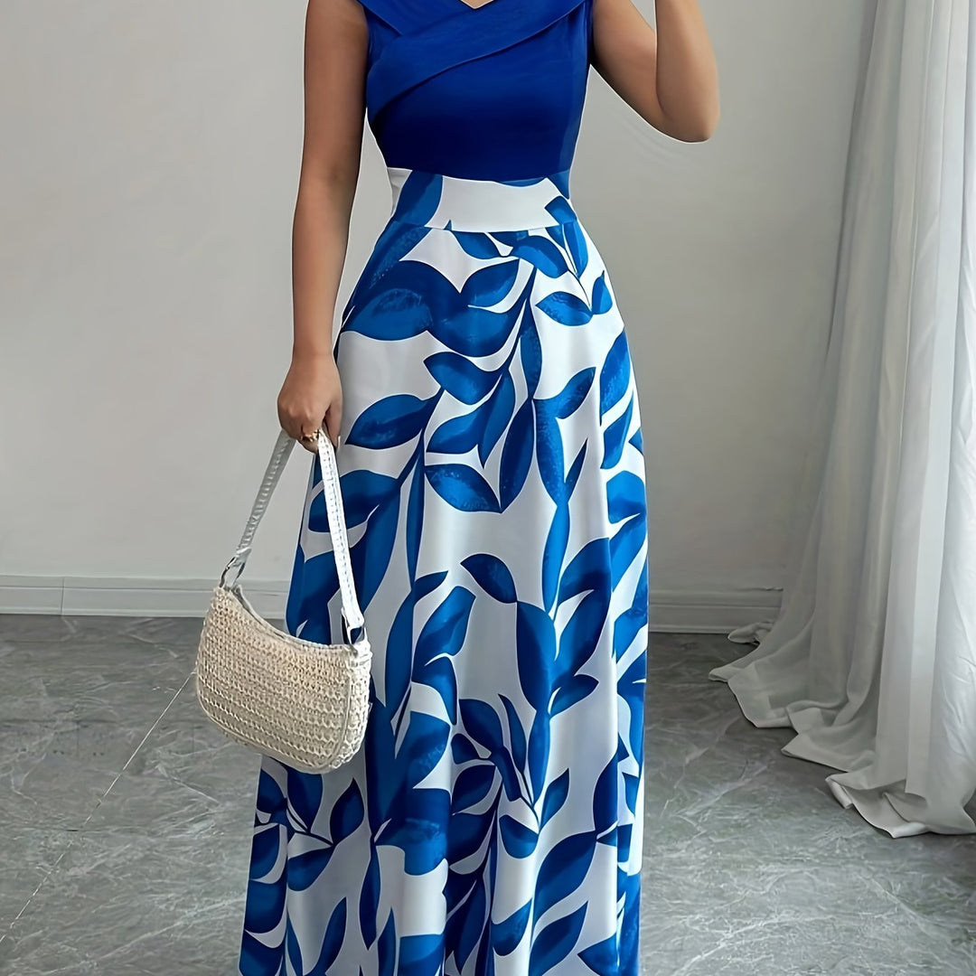 Lucille | Elegant Blommig Maxi Klänning