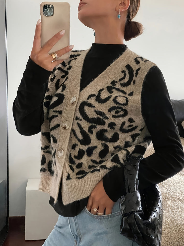 Thea | Mönstrad Knapp-front Väst
