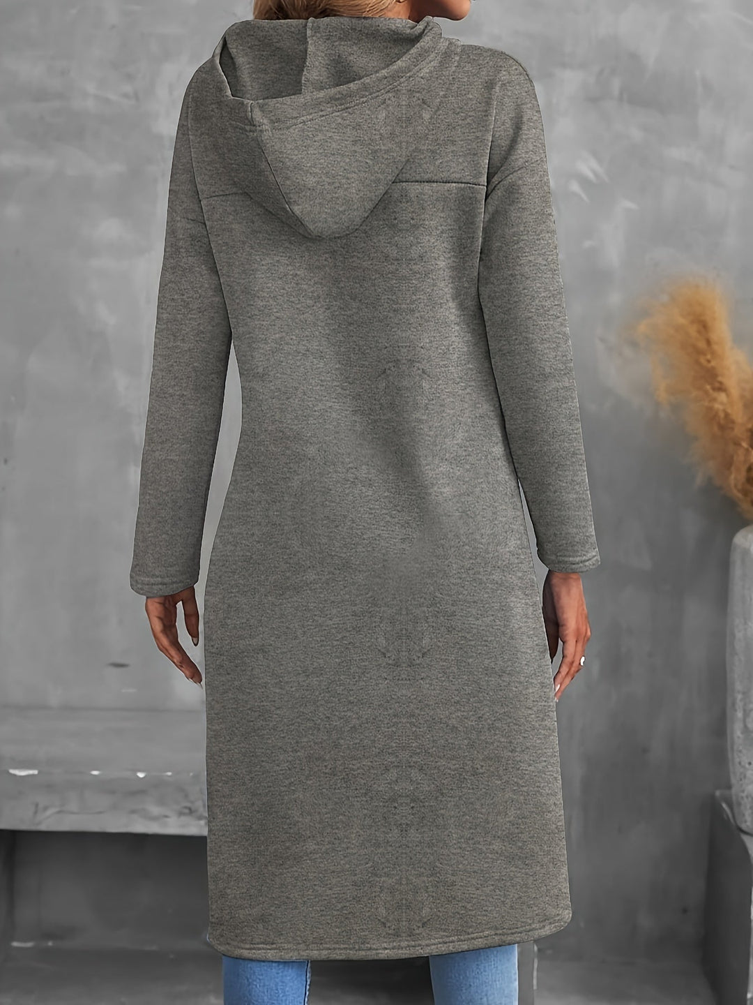 Tabitha | Hög-Låg Dragkedja Hoodie