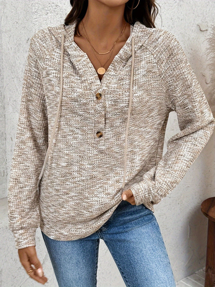 Verity | Knapp-up Hooded Sweatshirt