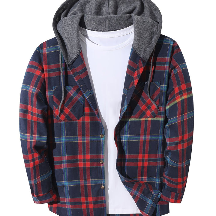 Braxton | Rutig Hoodie Skjorta