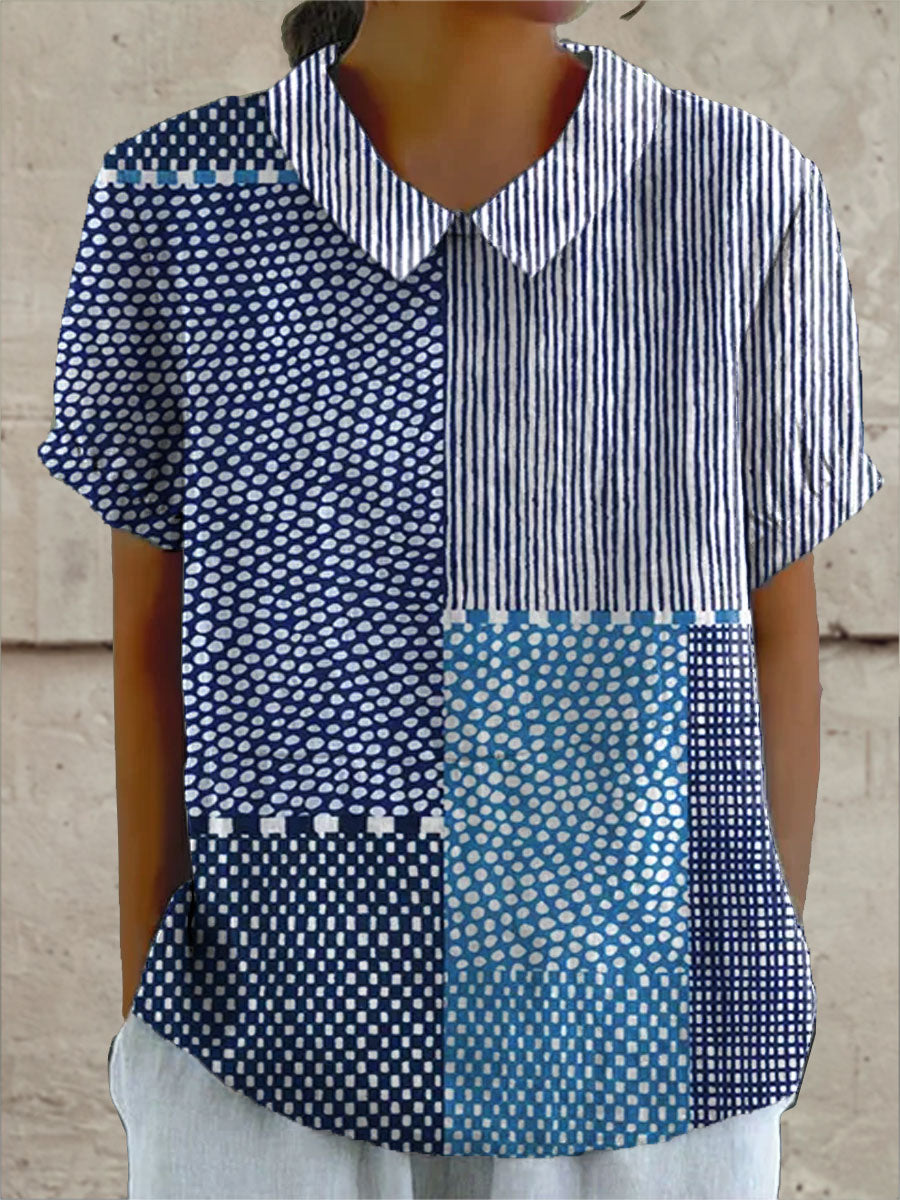 Victoria | Elegant Patchwork Konstskjorta