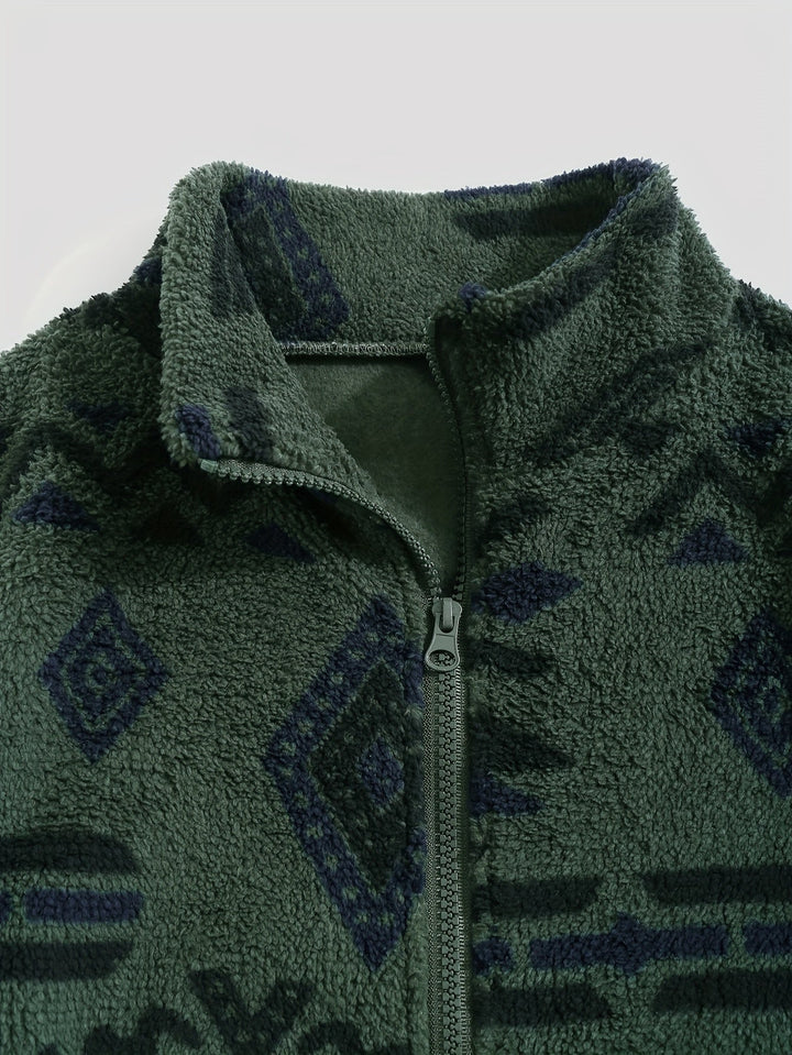 Carmen | Mönstrad Zip-Up Jacka